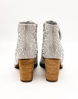 Shine Star Rhinestone Bootie in Silver