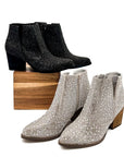 Shine Star Rhinestone Bootie in Silver