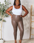 e.Luna Full Size High Waist Skinny Pants- Taupe