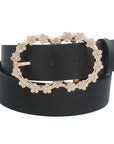 3d Rhinestone Flower Double Circle Belt