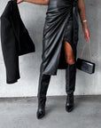 Tied High Waist Skirt