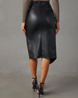 Twist Detail High Waist Skirt