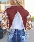 Fringe Detail Button Down Jacket